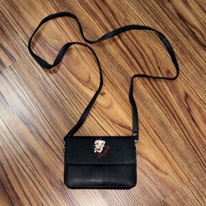Vintage Betty Boop Black Crossbody Bag